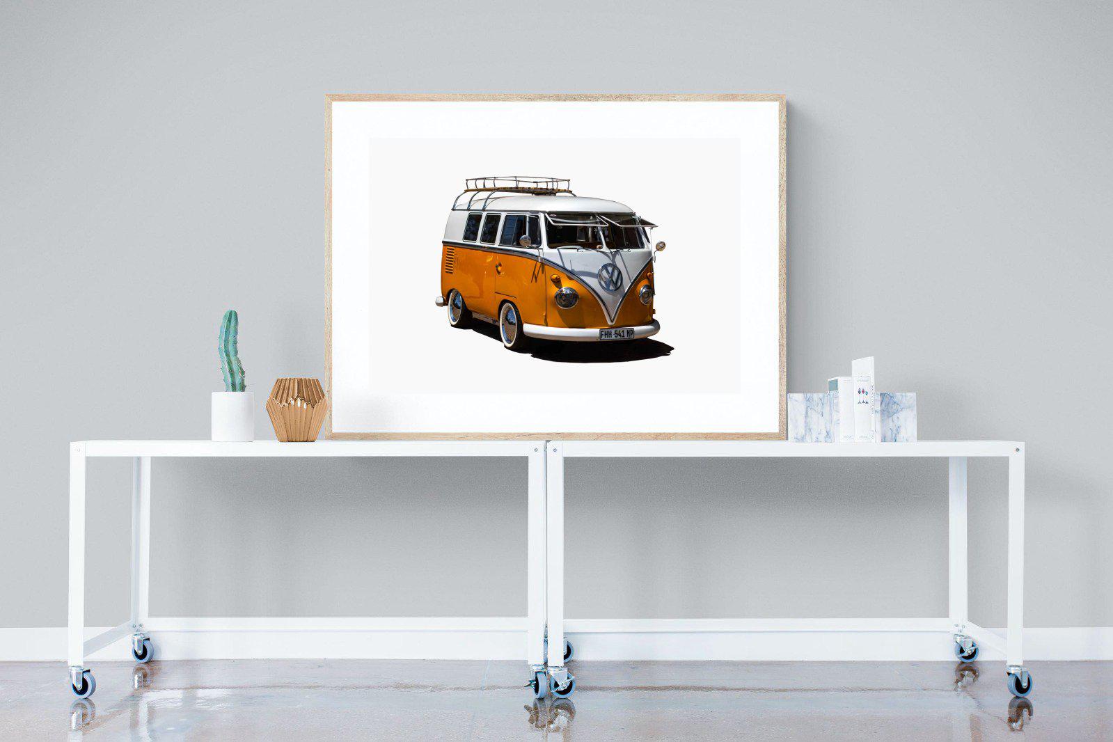 VW Combi-Wall_Art-120 x 90cm-Framed Print-Wood-Pixalot