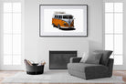 VW Combi-Wall_Art-150 x 100cm-Framed Print-Black-Pixalot