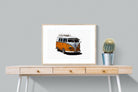 VW Combi-Wall_Art-80 x 60cm-Framed Print-Wood-Pixalot