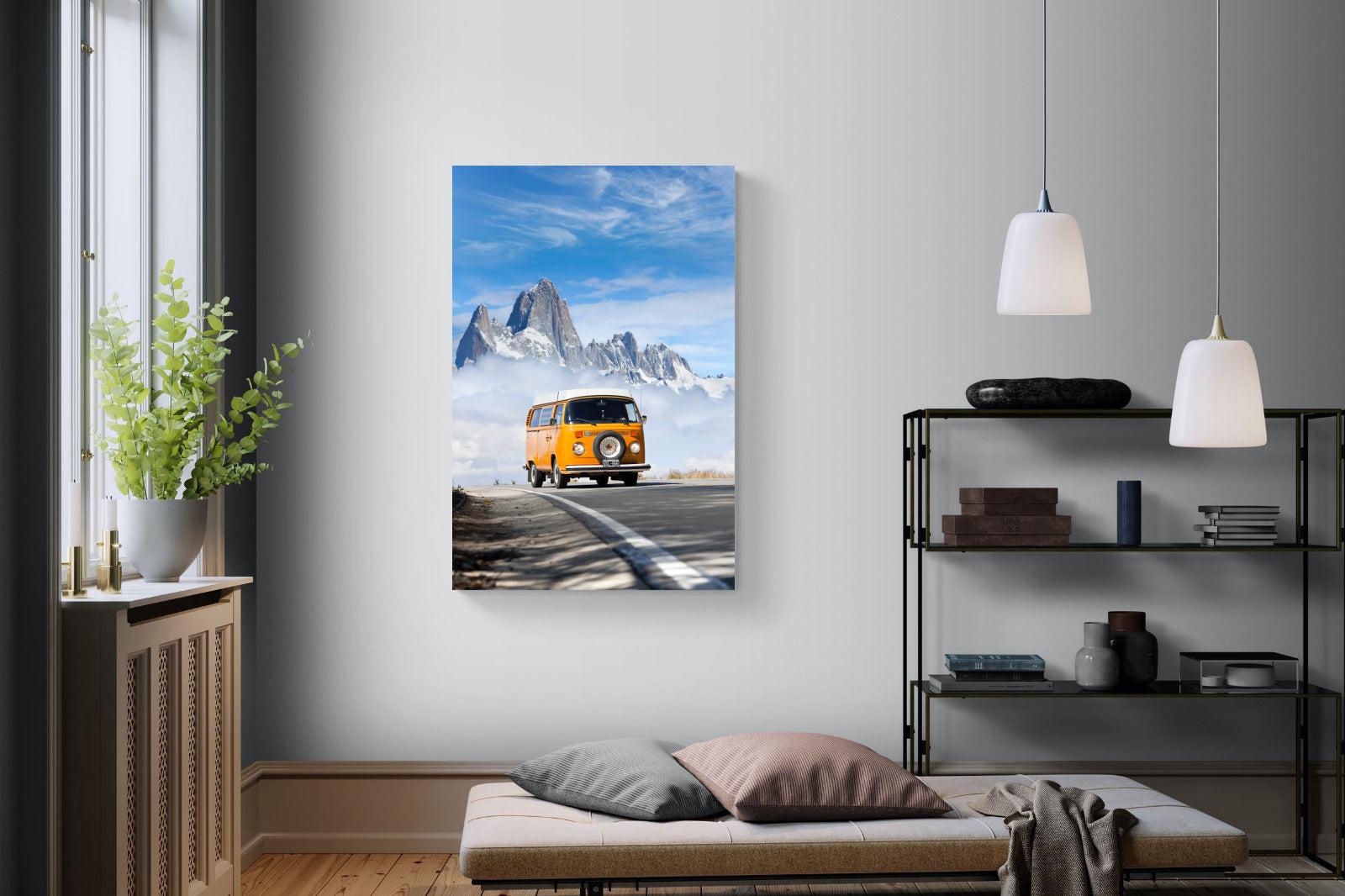 VW Mini Van-Wall_Art-100 x 150cm-Mounted Canvas-No Frame-Pixalot