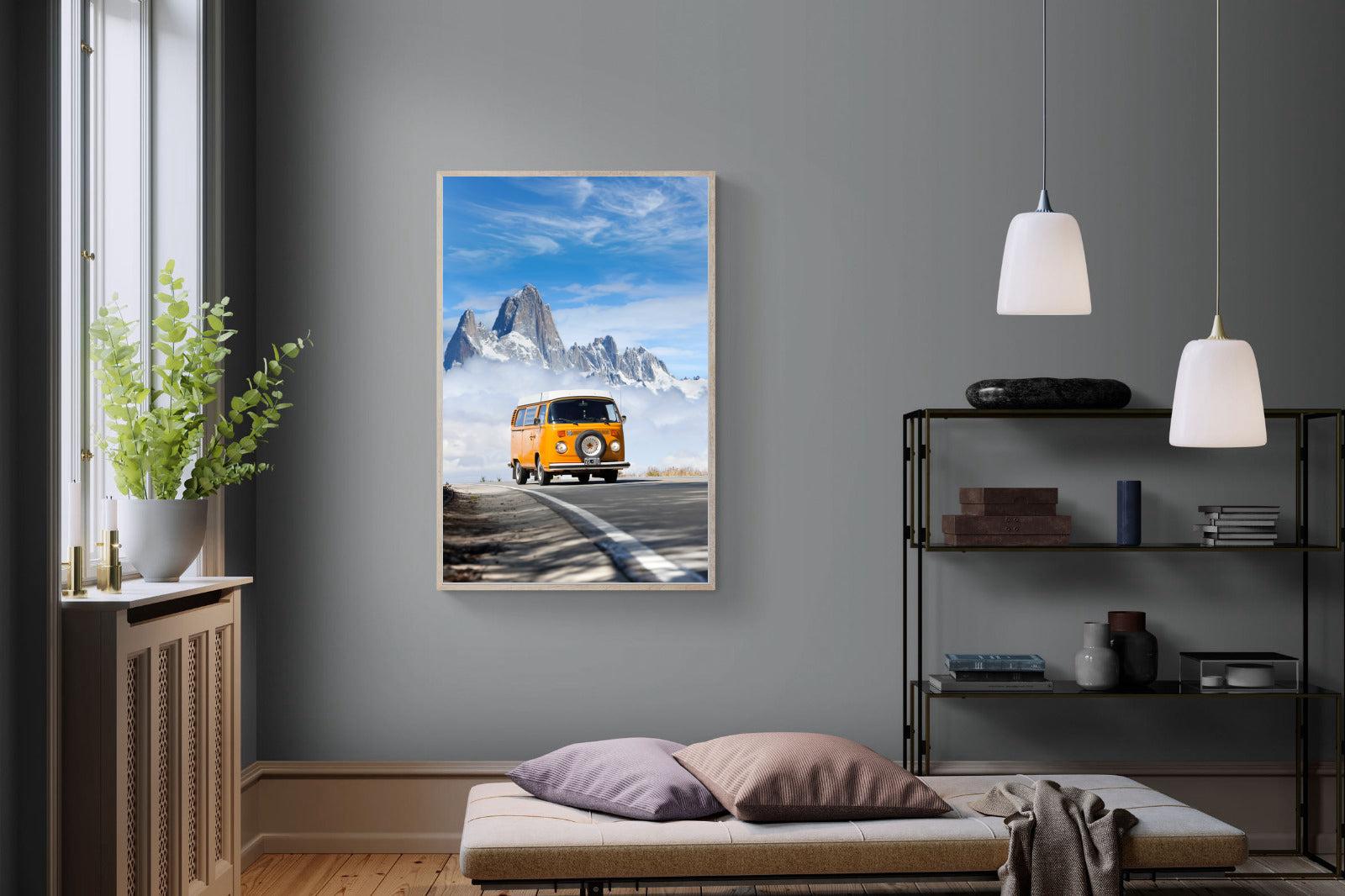 VW Mini Van-Wall_Art-100 x 150cm-Mounted Canvas-Wood-Pixalot