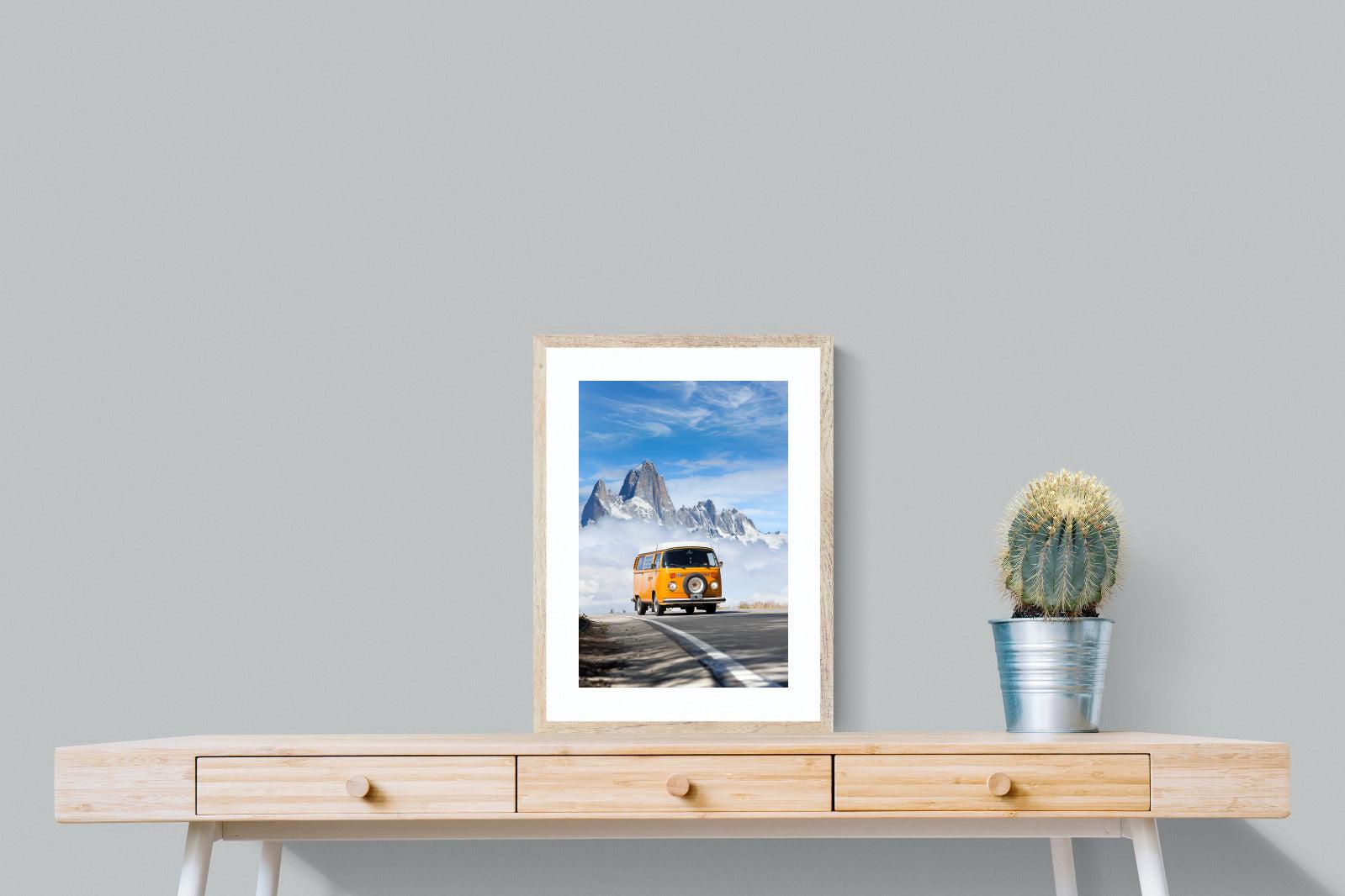 VW Mini Van-Wall_Art-45 x 60cm-Framed Print-Wood-Pixalot