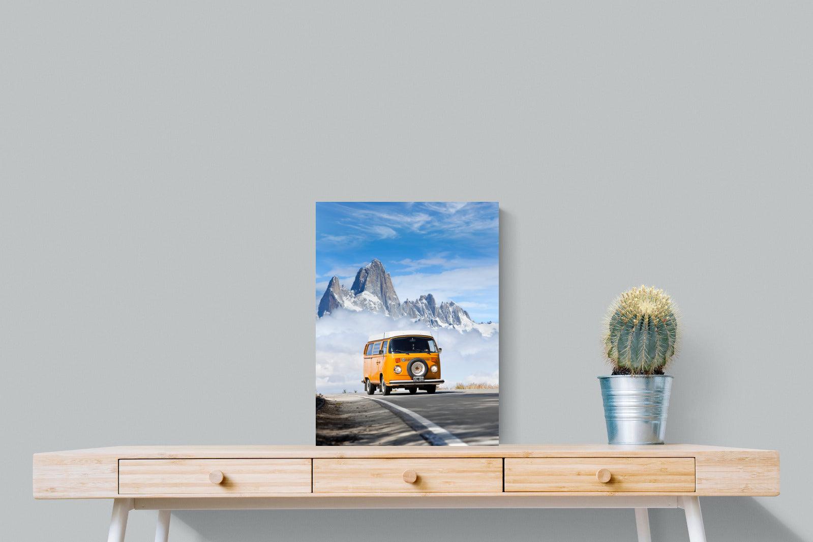 VW Mini Van-Wall_Art-45 x 60cm-Mounted Canvas-No Frame-Pixalot