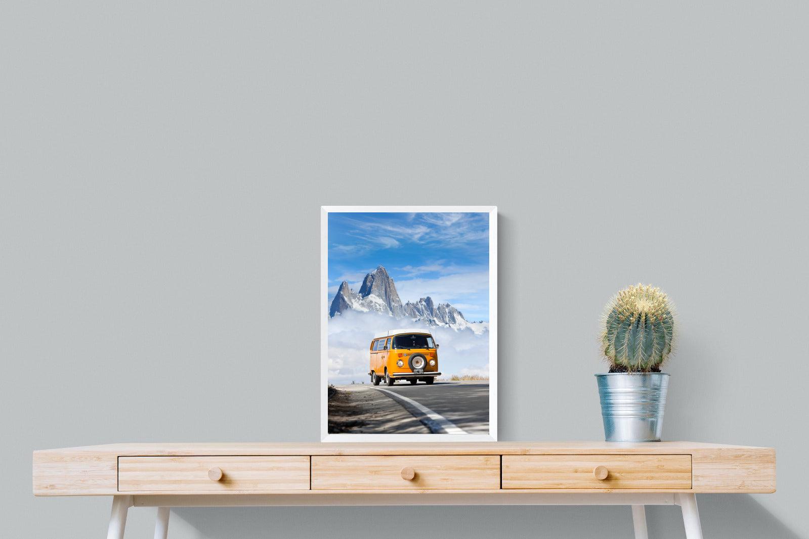 VW Mini Van-Wall_Art-45 x 60cm-Mounted Canvas-White-Pixalot