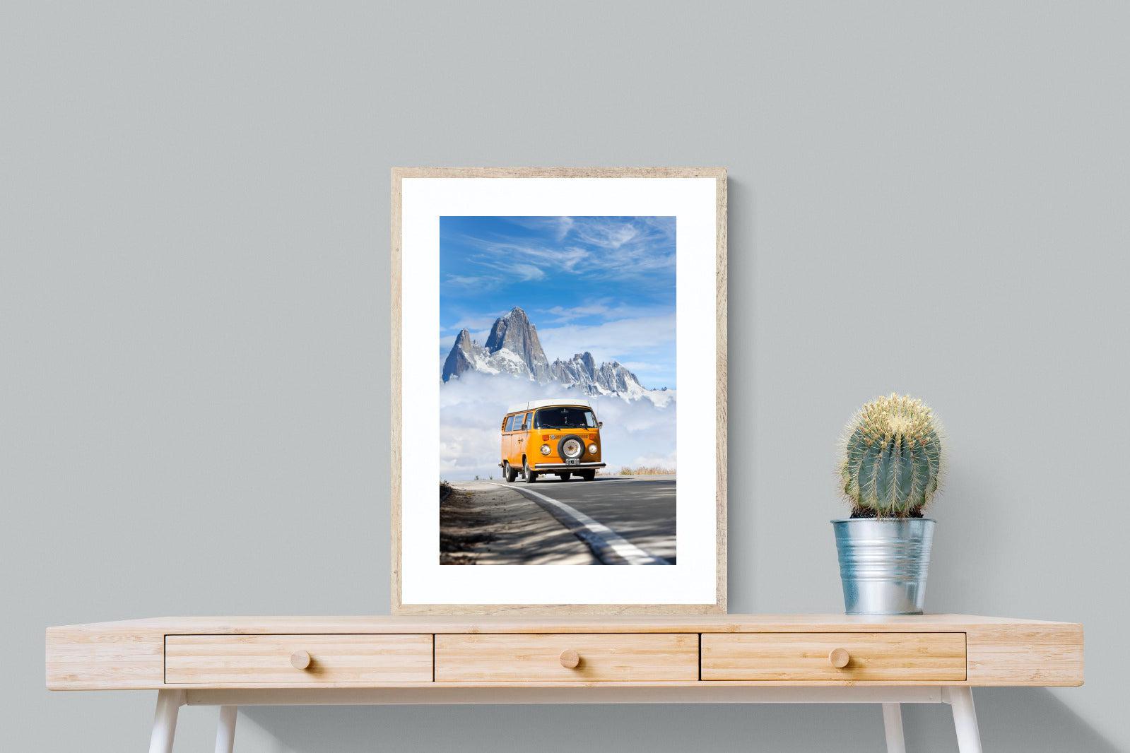 VW Mini Van-Wall_Art-60 x 80cm-Framed Print-Wood-Pixalot