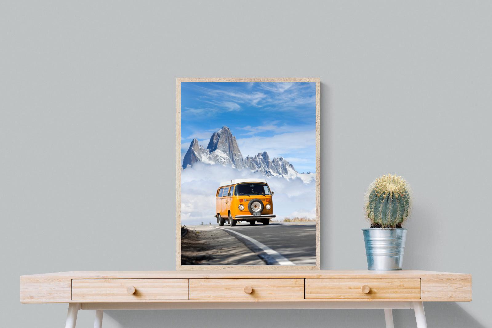 VW Mini Van-Wall_Art-60 x 80cm-Mounted Canvas-Wood-Pixalot