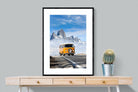VW Mini Van-Wall_Art-75 x 100cm-Framed Print-Black-Pixalot
