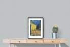 Van Gogh Café Terrace at Night-Wall_Art-45 x 60cm-Framed Print-Black-Pixalot