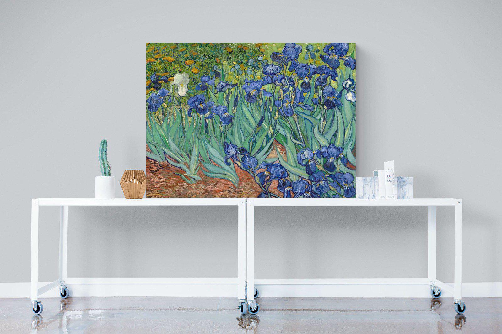 Van Gogh Irises-Wall_Art-120 x 90cm-Mounted Canvas-No Frame-Pixalot