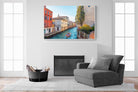 Venice Canal-Wall_Art-150 x 100cm-Mounted Canvas-White-Pixalot