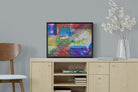 Vibe-Wall_Art-60 x 45cm-Mounted Canvas-Black-Pixalot