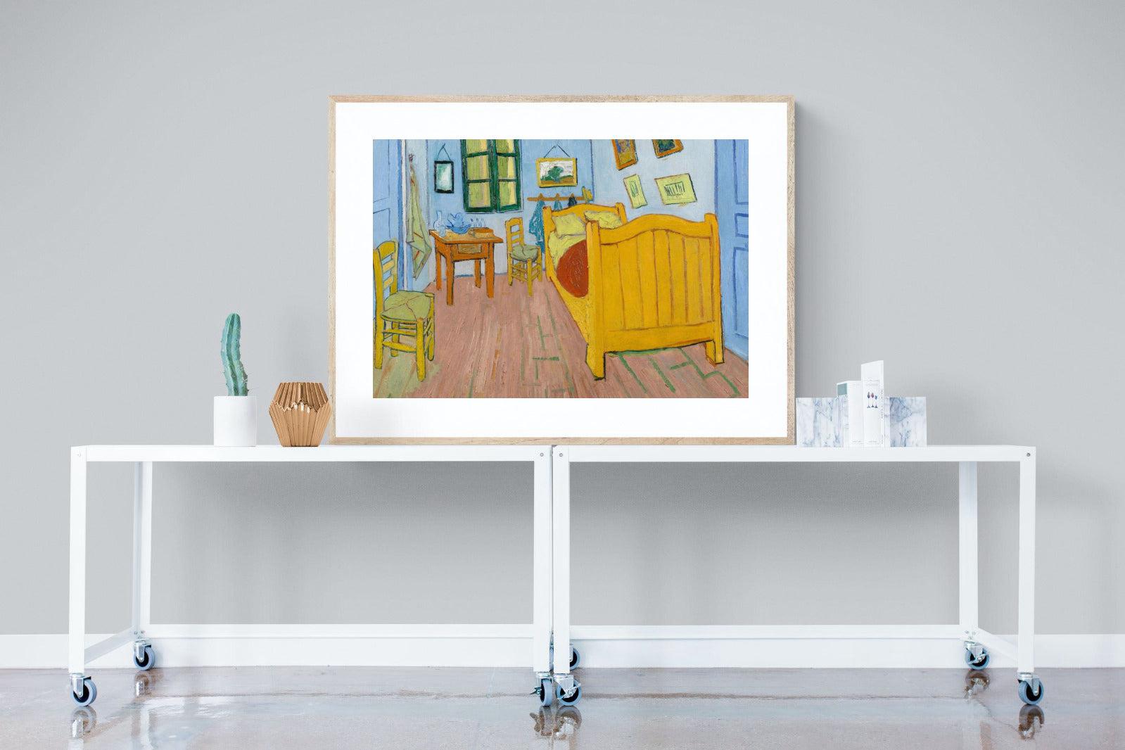 Vincent's Bedroom in Arles-Wall_Art-120 x 90cm-Framed Print-Wood-Pixalot