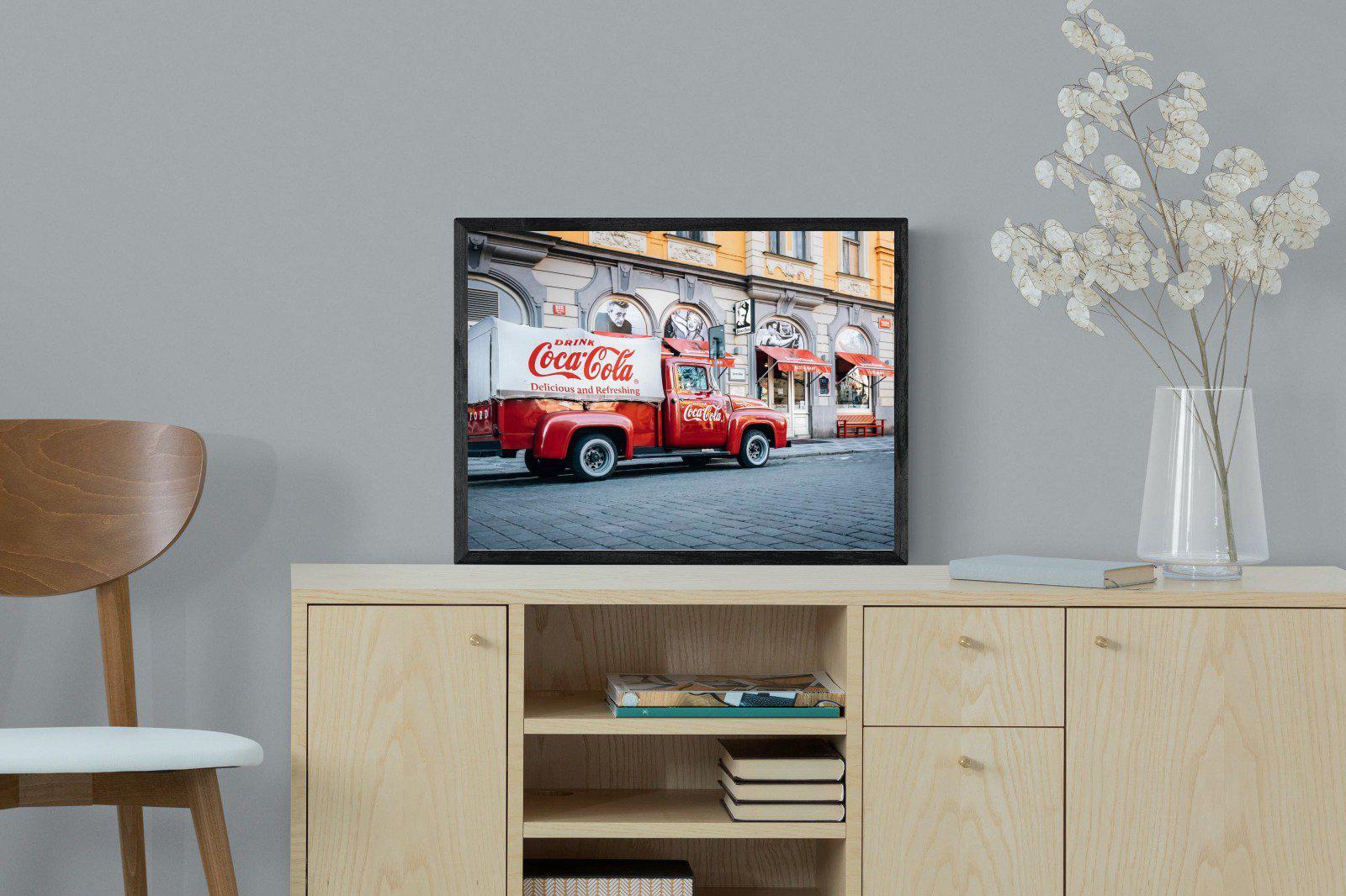 Vintage Coca-Cola-Wall_Art-60 x 45cm-Mounted Canvas-Black-Pixalot