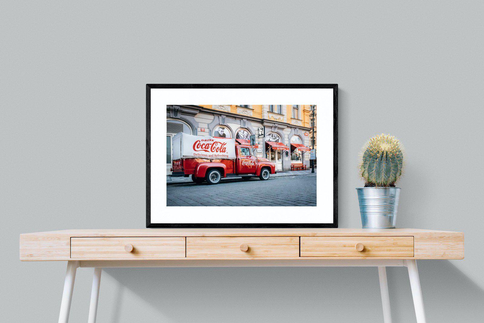 Vintage Coca-Cola-Wall_Art-80 x 60cm-Framed Print-Black-Pixalot