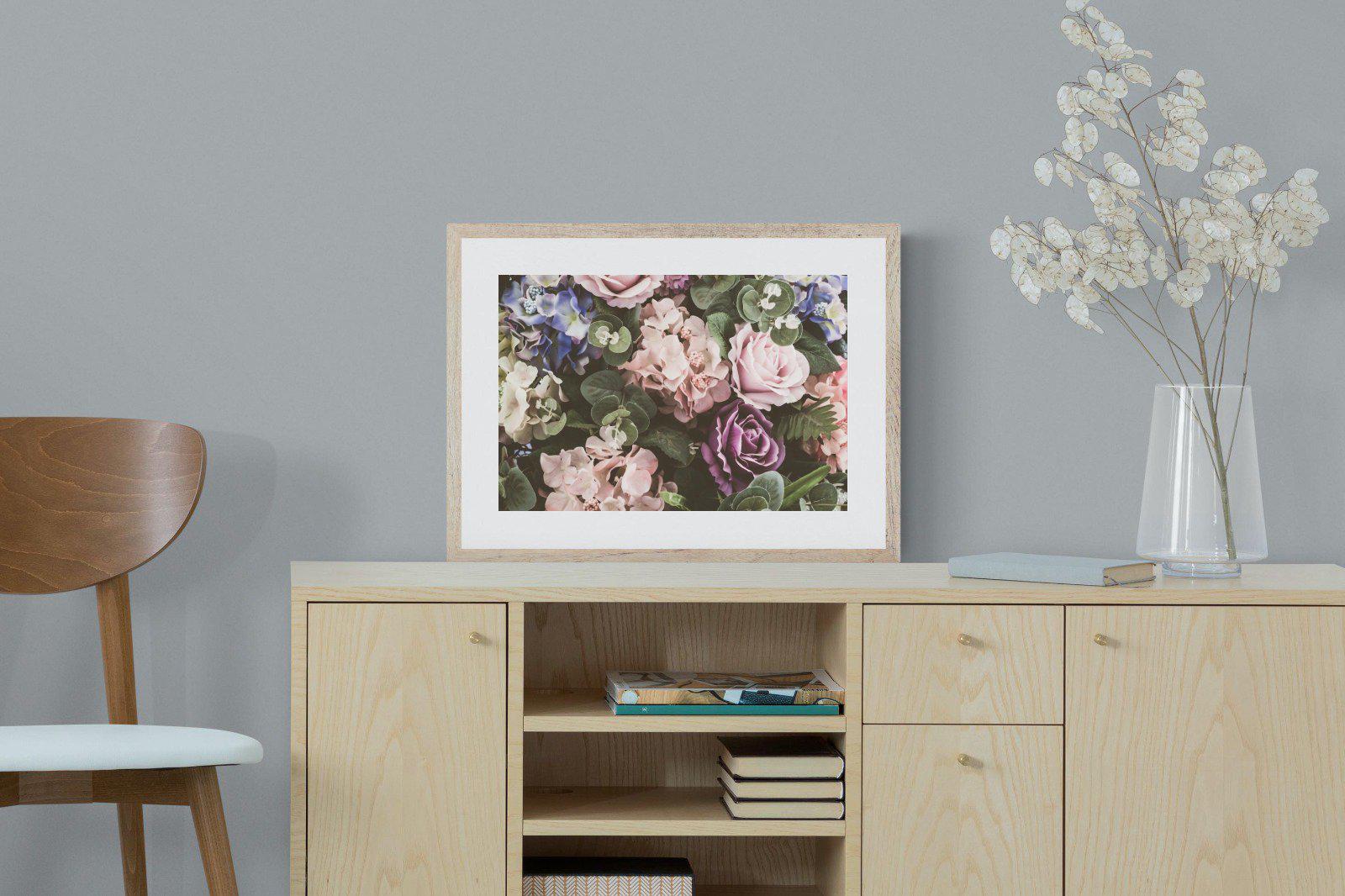Vintage Roses-Wall_Art-60 x 45cm-Framed Print-Wood-Pixalot