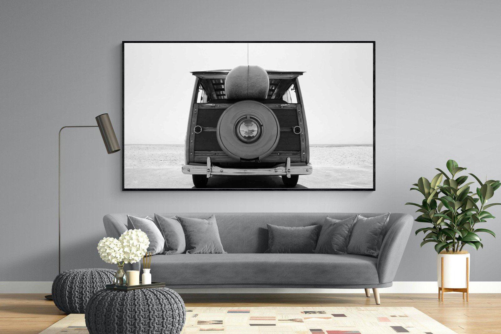 Vintage Surf-Wall_Art-220 x 130cm-Mounted Canvas-Black-Pixalot