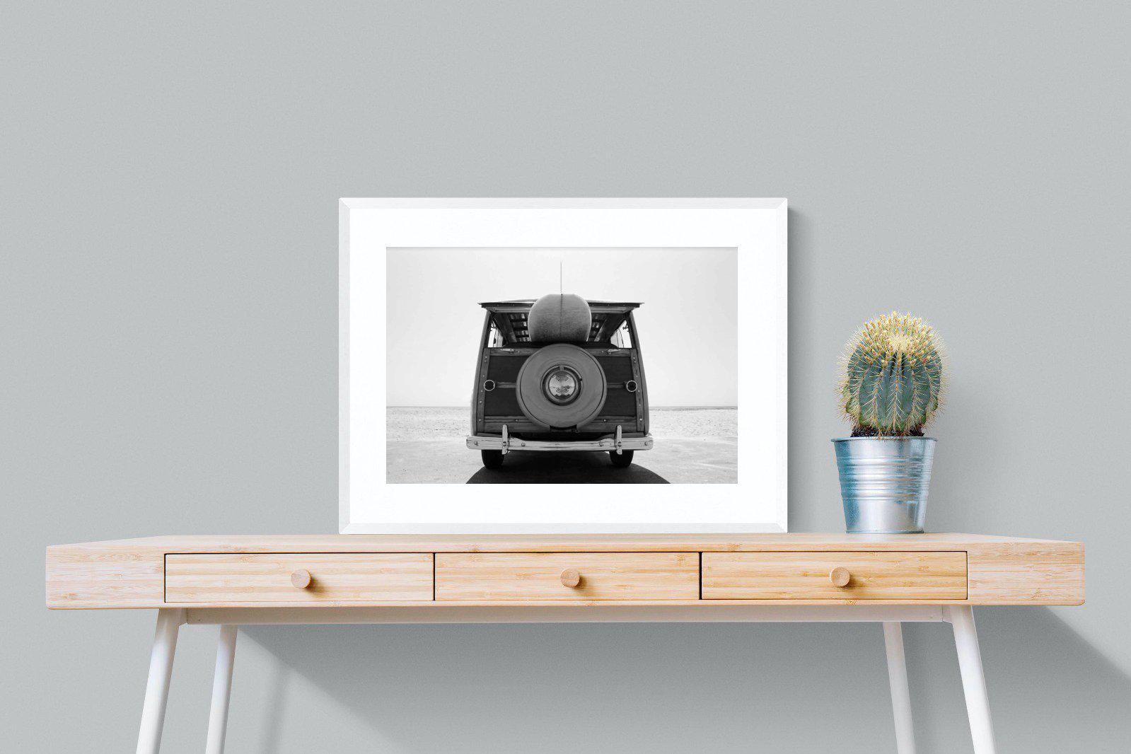 Vintage Surf-Wall_Art-80 x 60cm-Framed Print-White-Pixalot