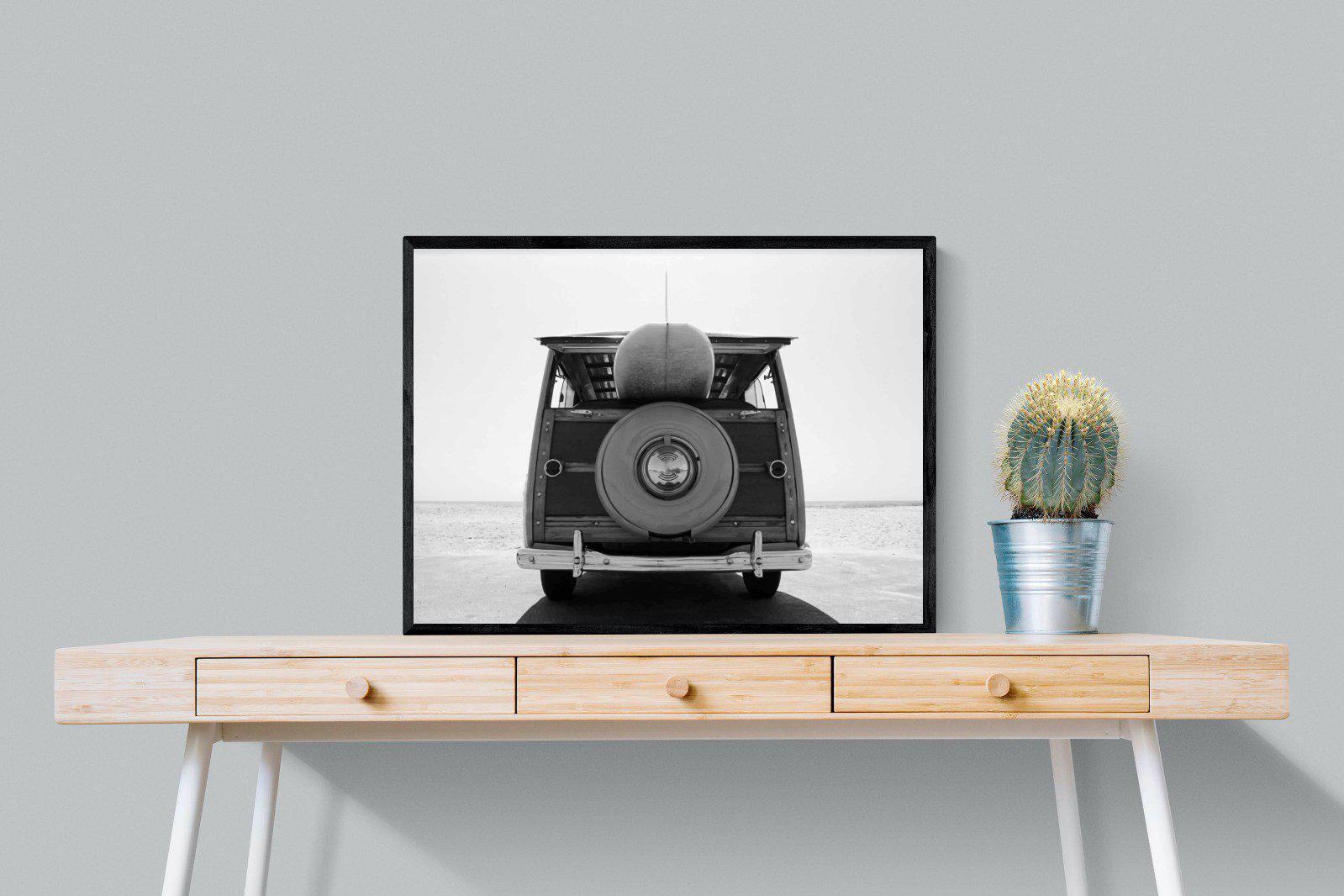 Vintage Surf-Wall_Art-80 x 60cm-Mounted Canvas-Black-Pixalot