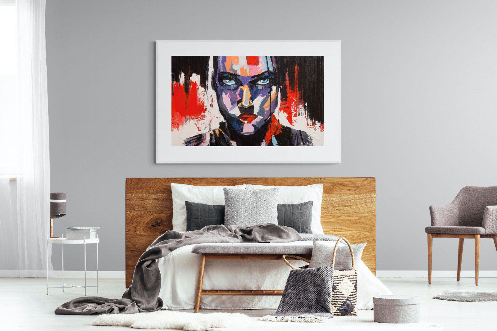 Vivid Girl-Wall_Art-150 x 100cm-Framed Print-White-Pixalot