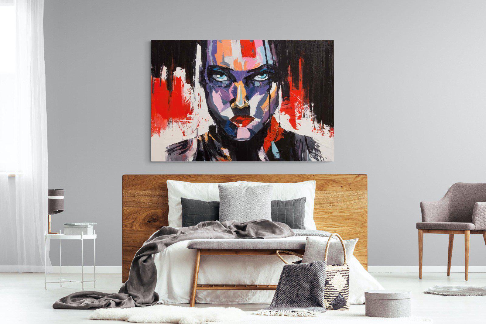 Vivid Girl-Wall_Art-150 x 100cm-Mounted Canvas-No Frame-Pixalot