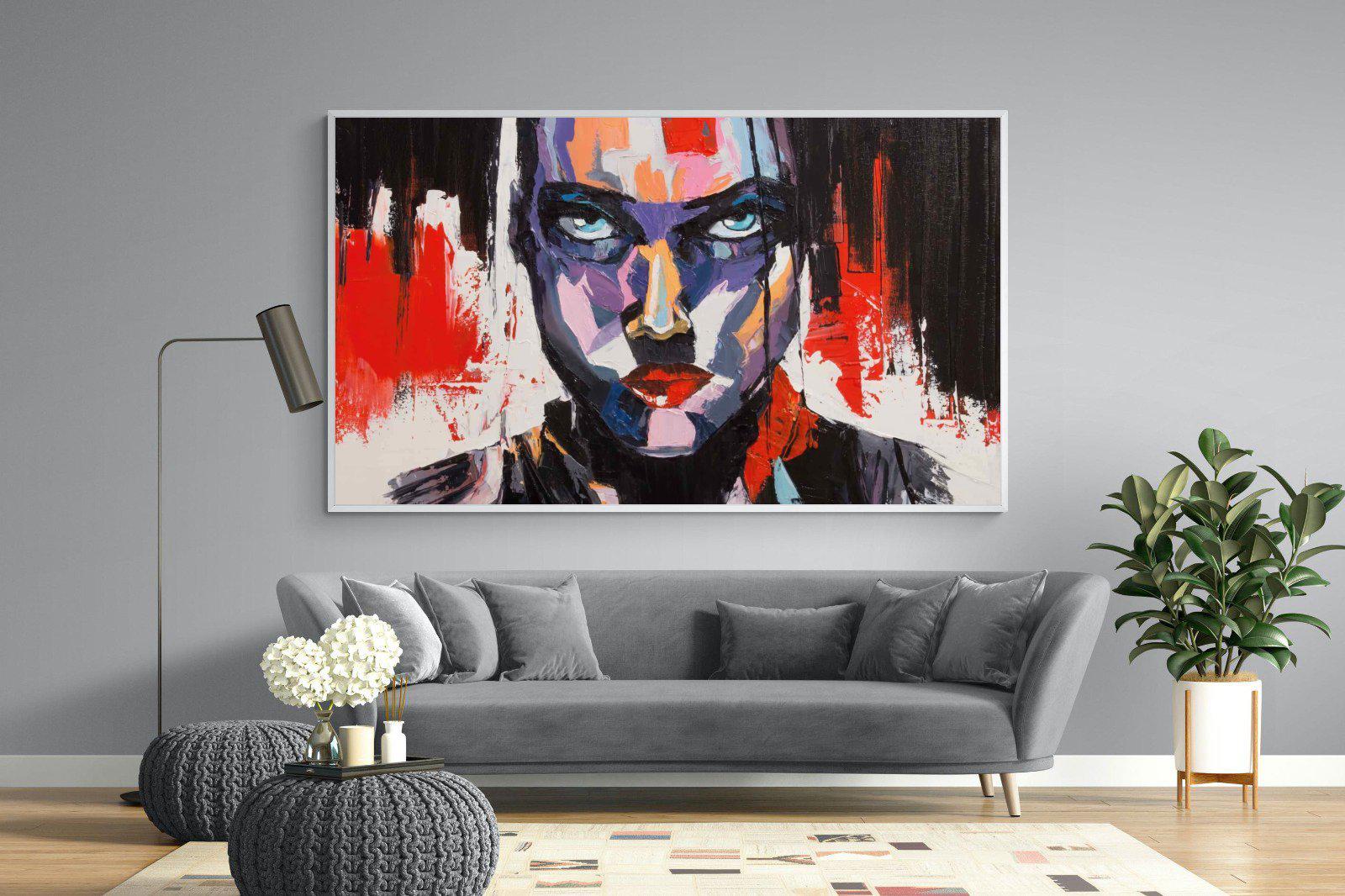 Vivid Girl-Wall_Art-220 x 130cm-Mounted Canvas-White-Pixalot