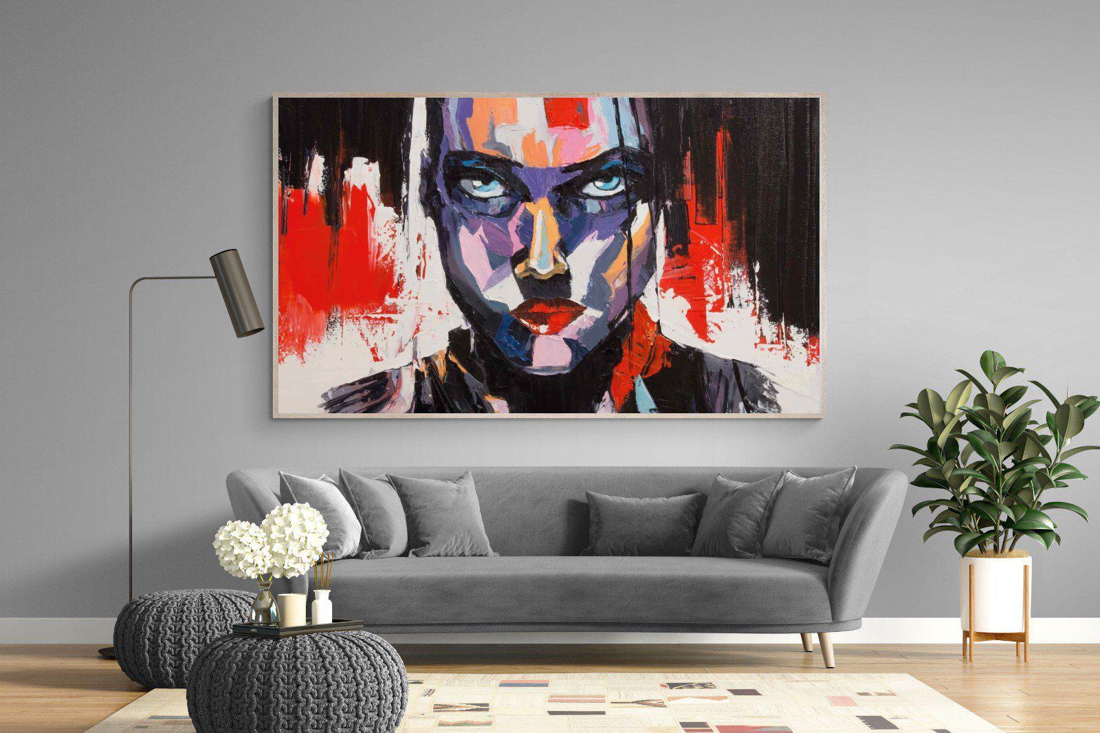 Vivid Girl-Wall_Art-220 x 130cm-Mounted Canvas-Wood-Pixalot