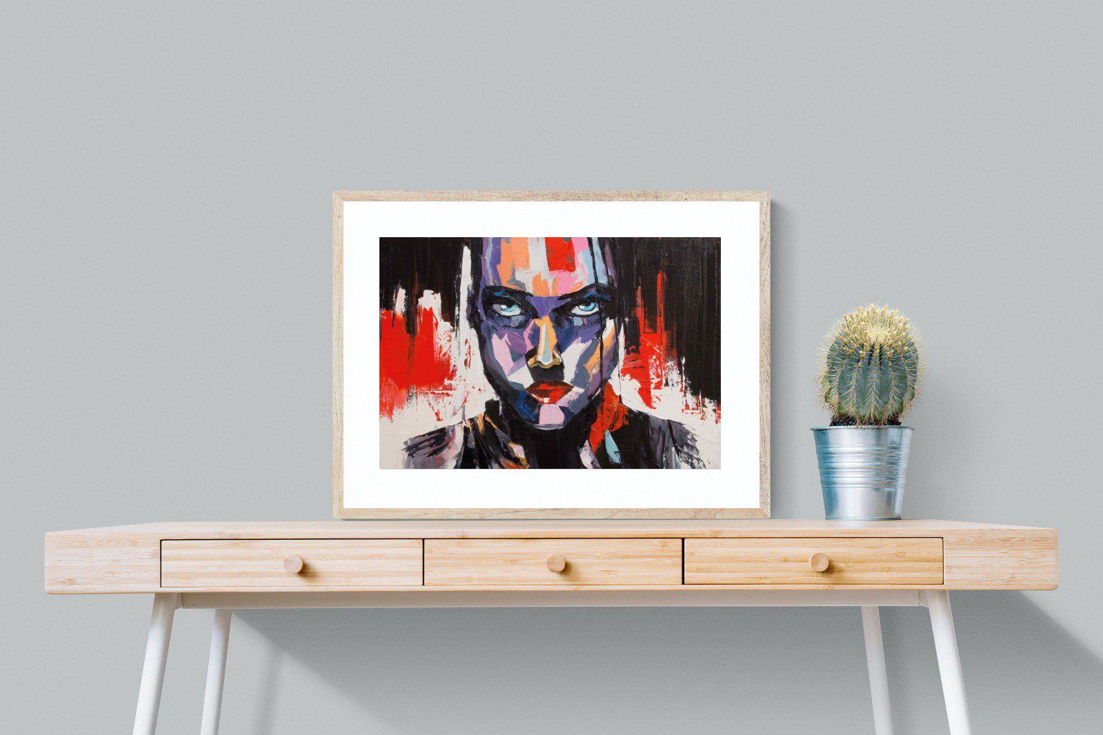 Vivid Girl-Wall_Art-80 x 60cm-Framed Print-Wood-Pixalot