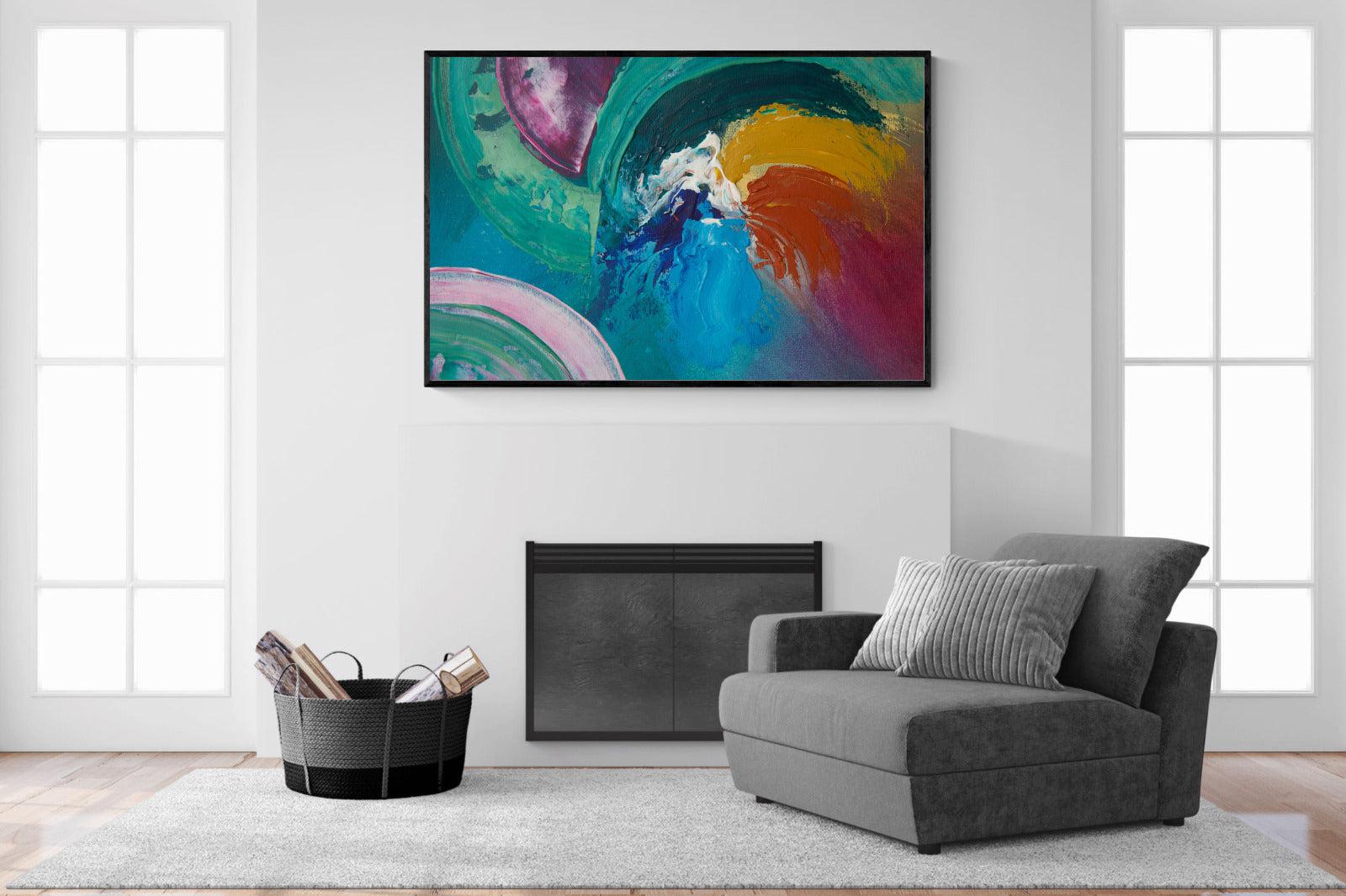 Vortex-Wall_Art-150 x 100cm-Mounted Canvas-Black-Pixalot