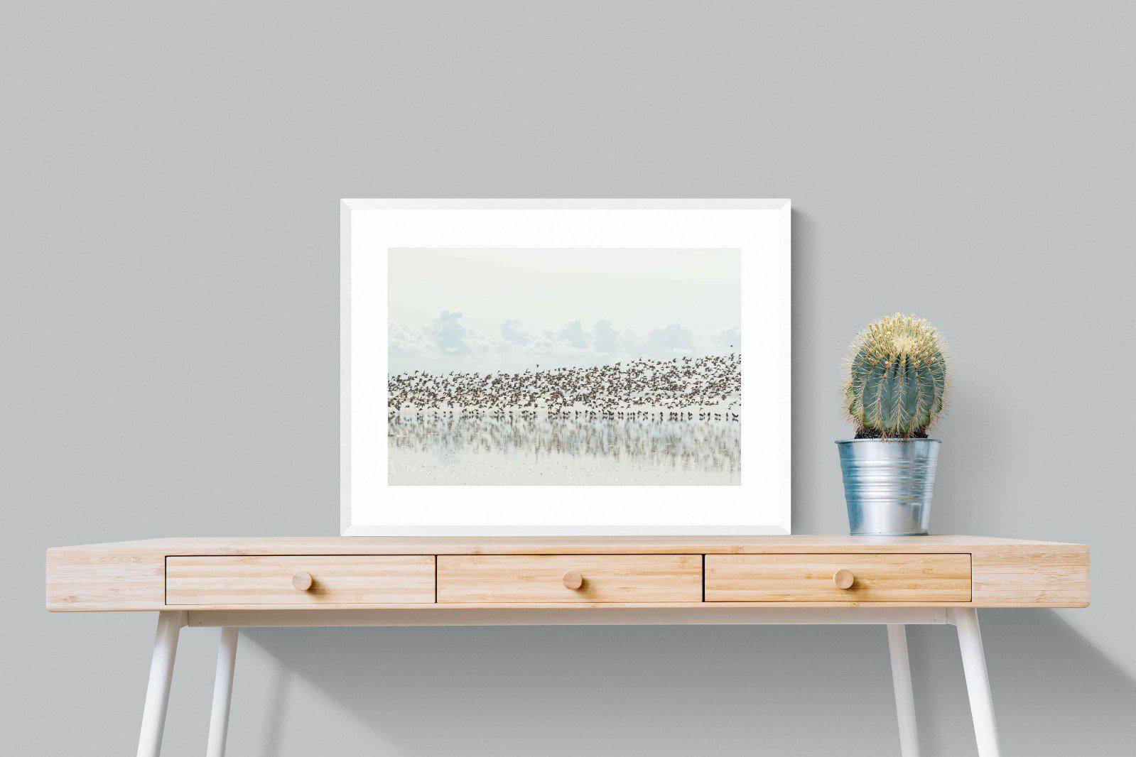 Waders-Wall_Art-80 x 60cm-Framed Print-White-Pixalot