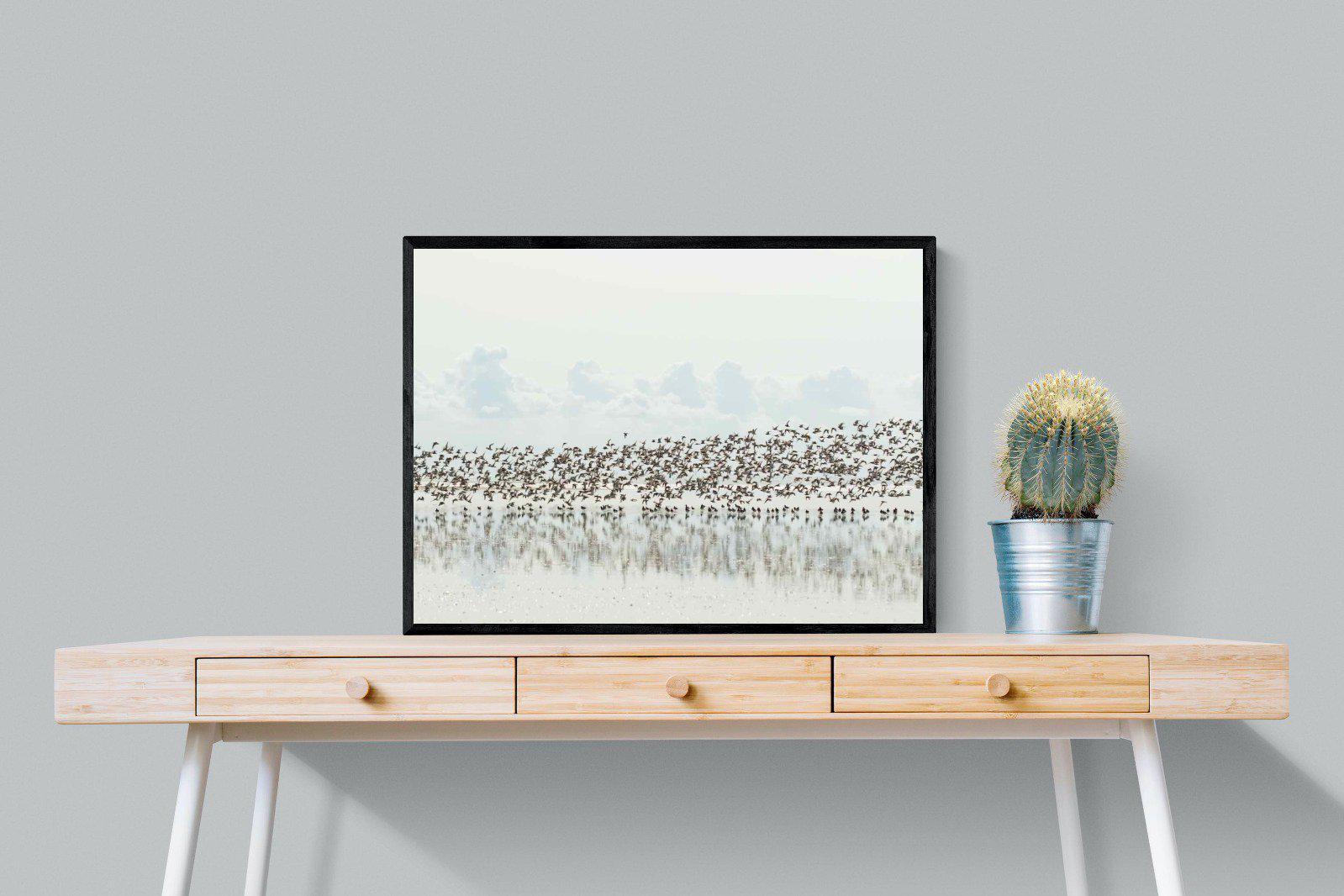 Waders-Wall_Art-80 x 60cm-Mounted Canvas-Black-Pixalot