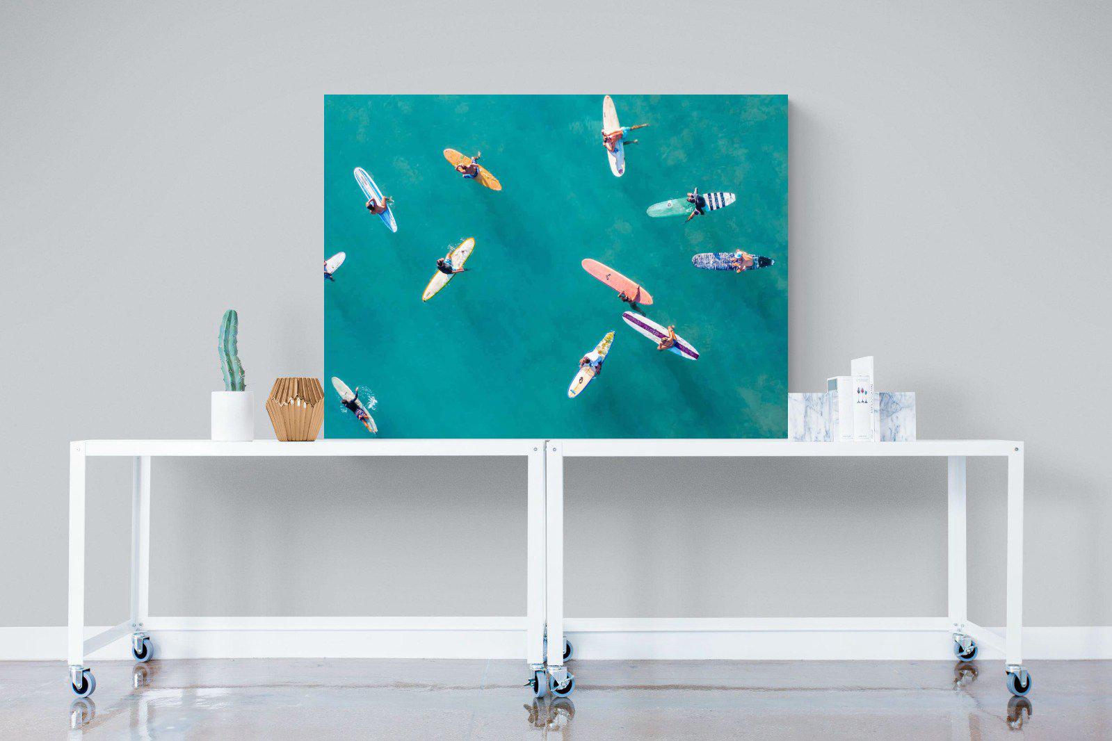 Waiting Surfers-Wall_Art-120 x 90cm-Mounted Canvas-No Frame-Pixalot