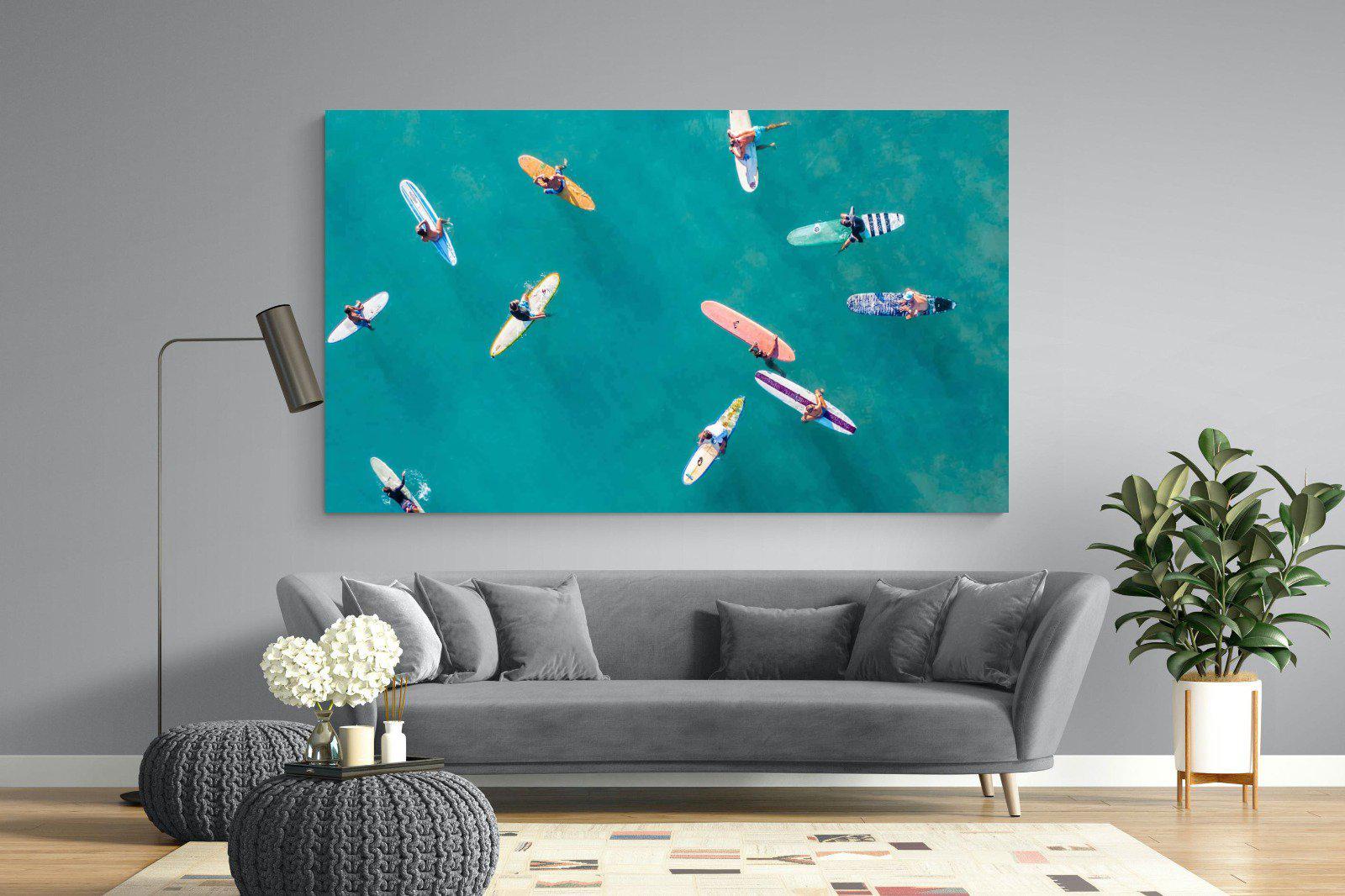 Waiting Surfers-Wall_Art-220 x 130cm-Mounted Canvas-No Frame-Pixalot