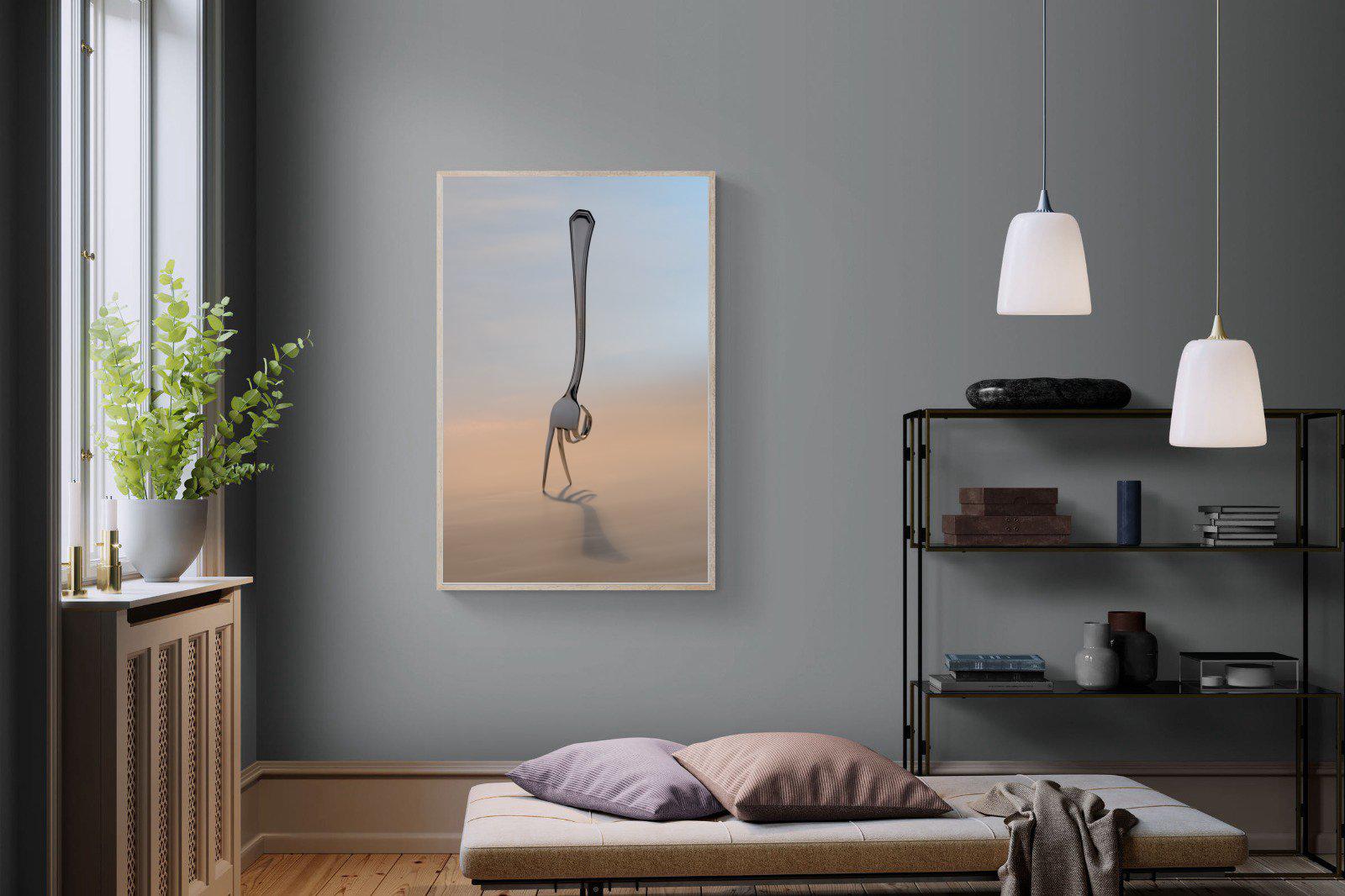 Walking Fork-Wall_Art-100 x 150cm-Mounted Canvas-Wood-Pixalot