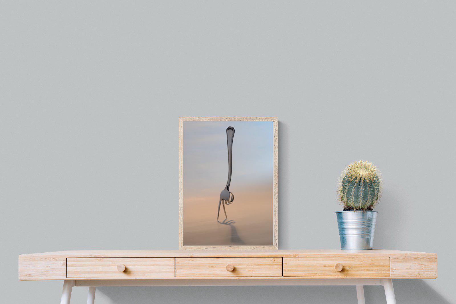 Walking Fork-Wall_Art-45 x 60cm-Mounted Canvas-Wood-Pixalot