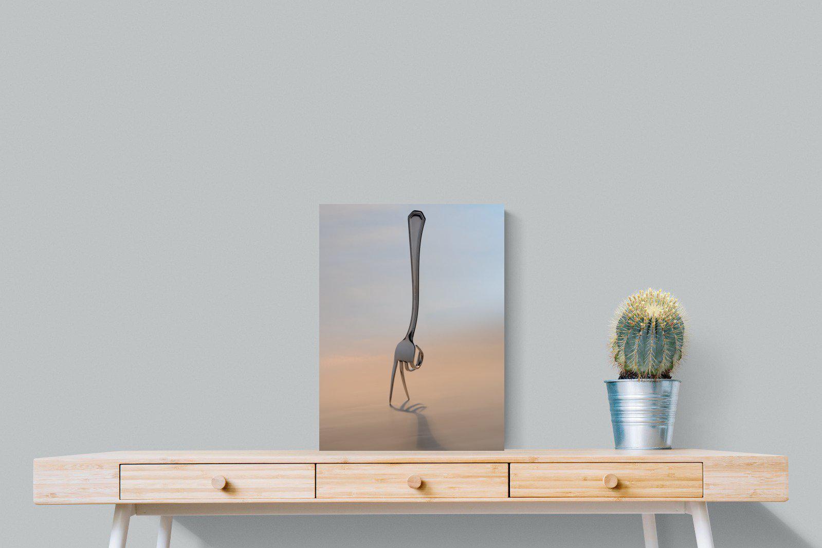 Walking Fork-Wall_Art-45 x 60cm-Mounted Canvas-No Frame-Pixalot