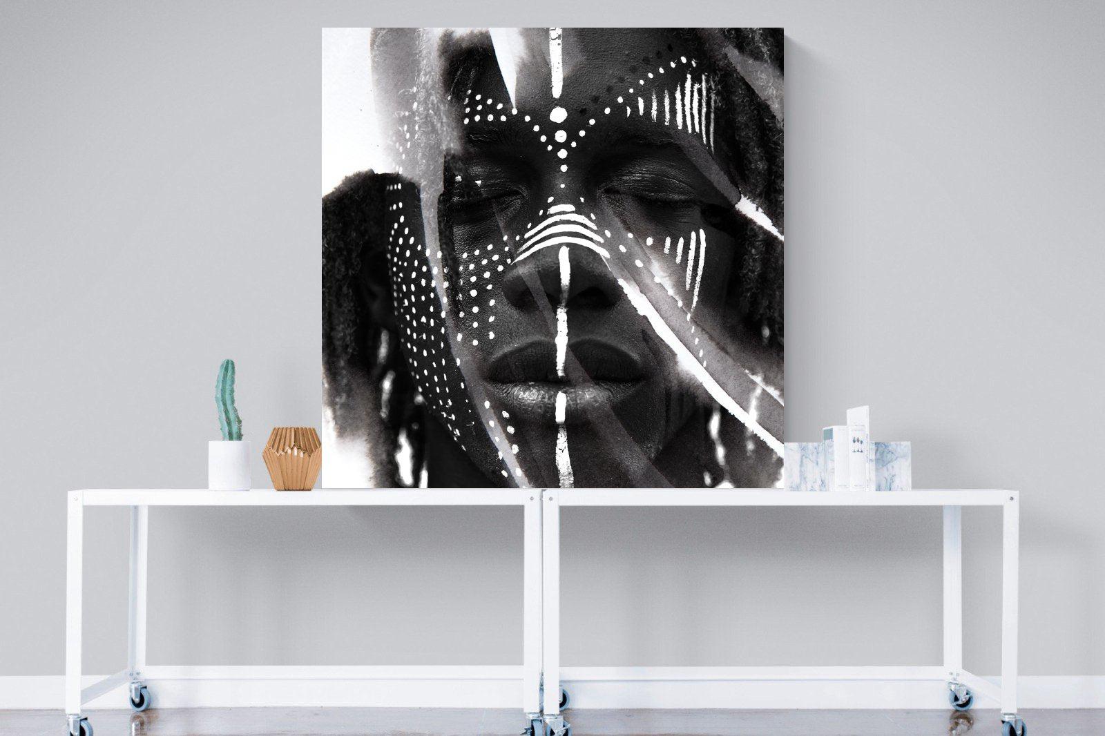 War Paint-Wall_Art-120 x 120cm-Mounted Canvas-No Frame-Pixalot