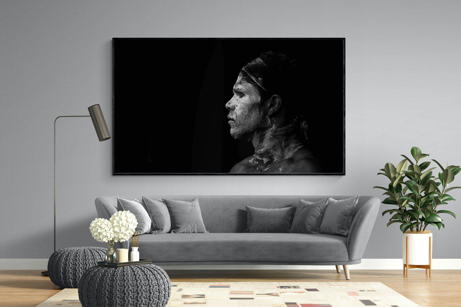 Warrior-Wall_Art-220 x 130cm-Mounted Canvas-Black-Pixalot