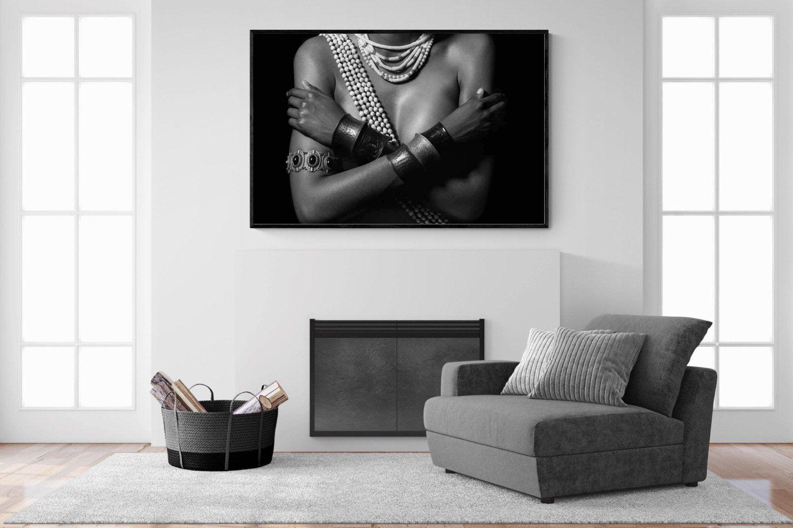 Warrior Princess Marriage-Wall_Art-150 x 100cm-Mounted Canvas-Black-Pixalot