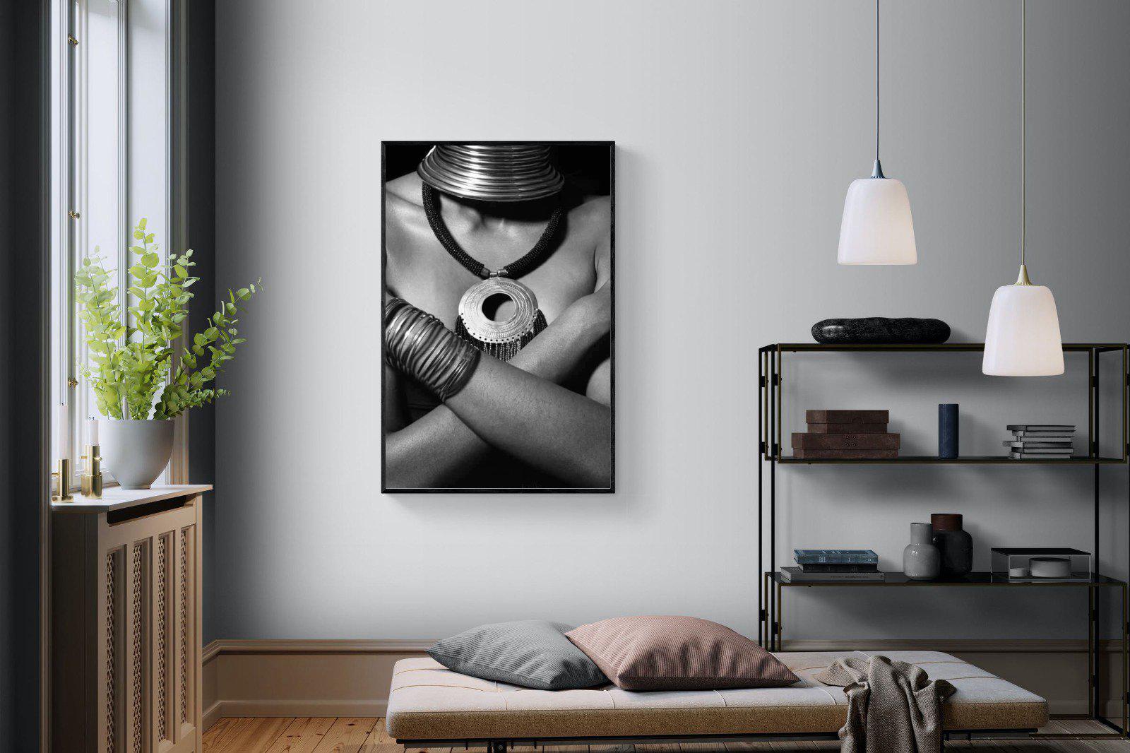 Warrior Princess-Wall_Art-100 x 150cm-Mounted Canvas-Black-Pixalot