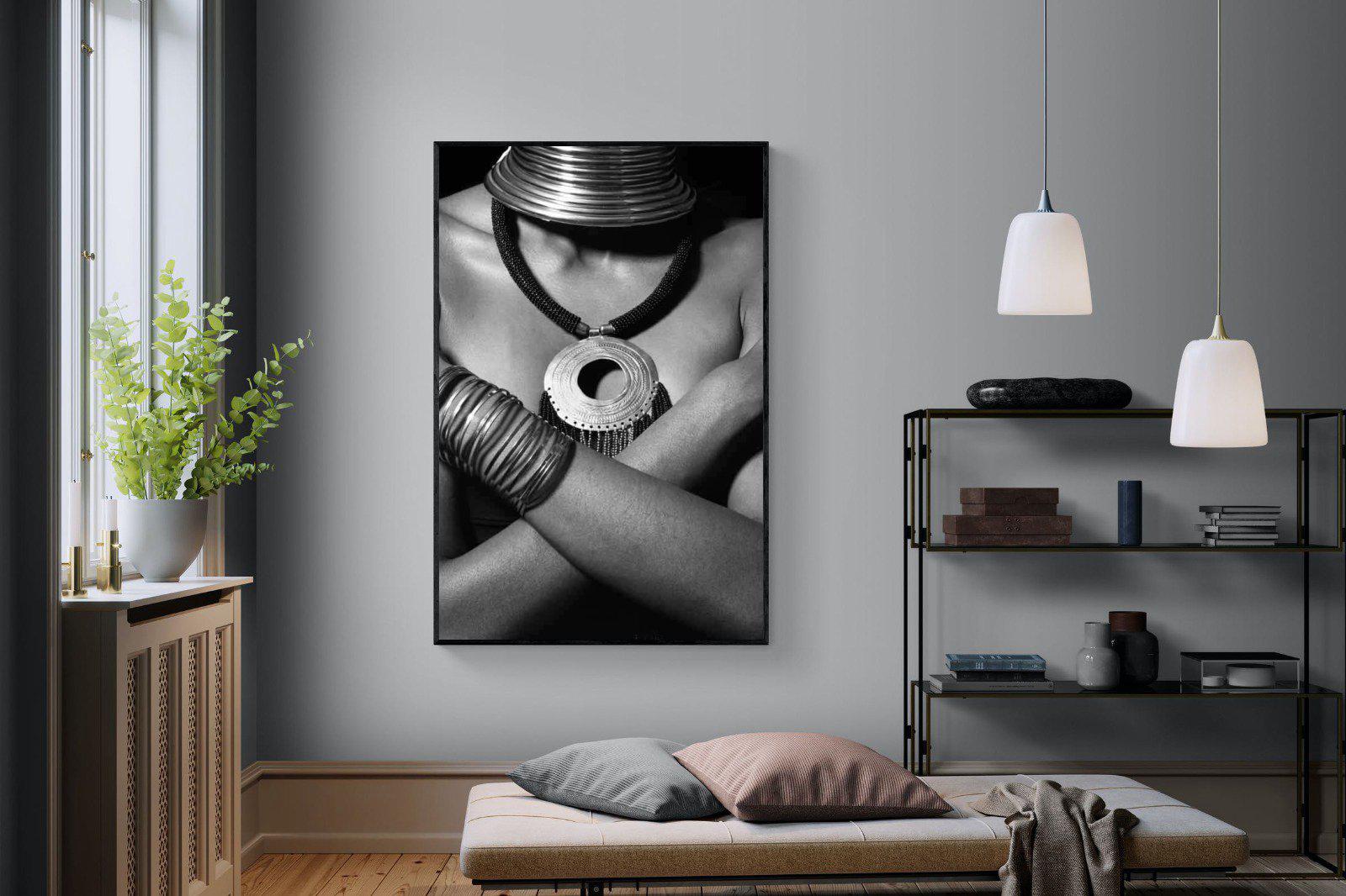 Warrior Princess-Wall_Art-120 x 180cm-Mounted Canvas-Black-Pixalot