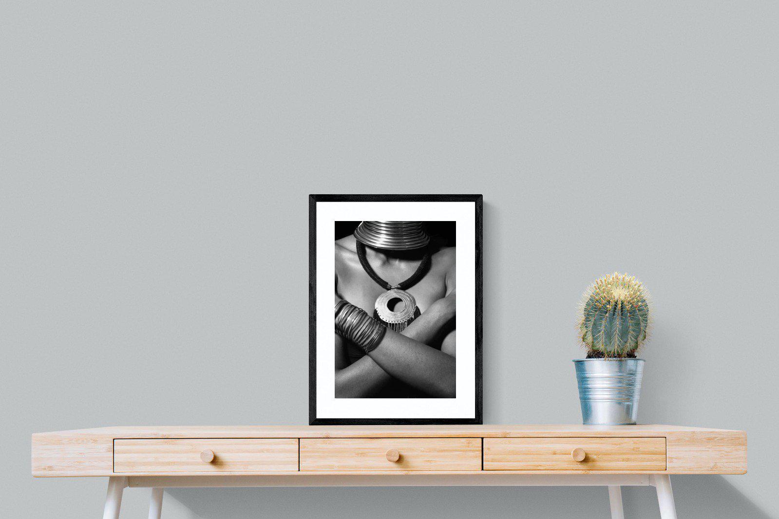 Warrior Princess-Wall_Art-45 x 60cm-Framed Print-Black-Pixalot