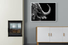 Water Buffalo-Wall_Art-100 x 75cm-Mounted Canvas-White-Pixalot