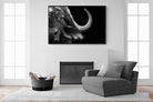 Water Buffalo-Wall_Art-150 x 100cm-Mounted Canvas-Black-Pixalot