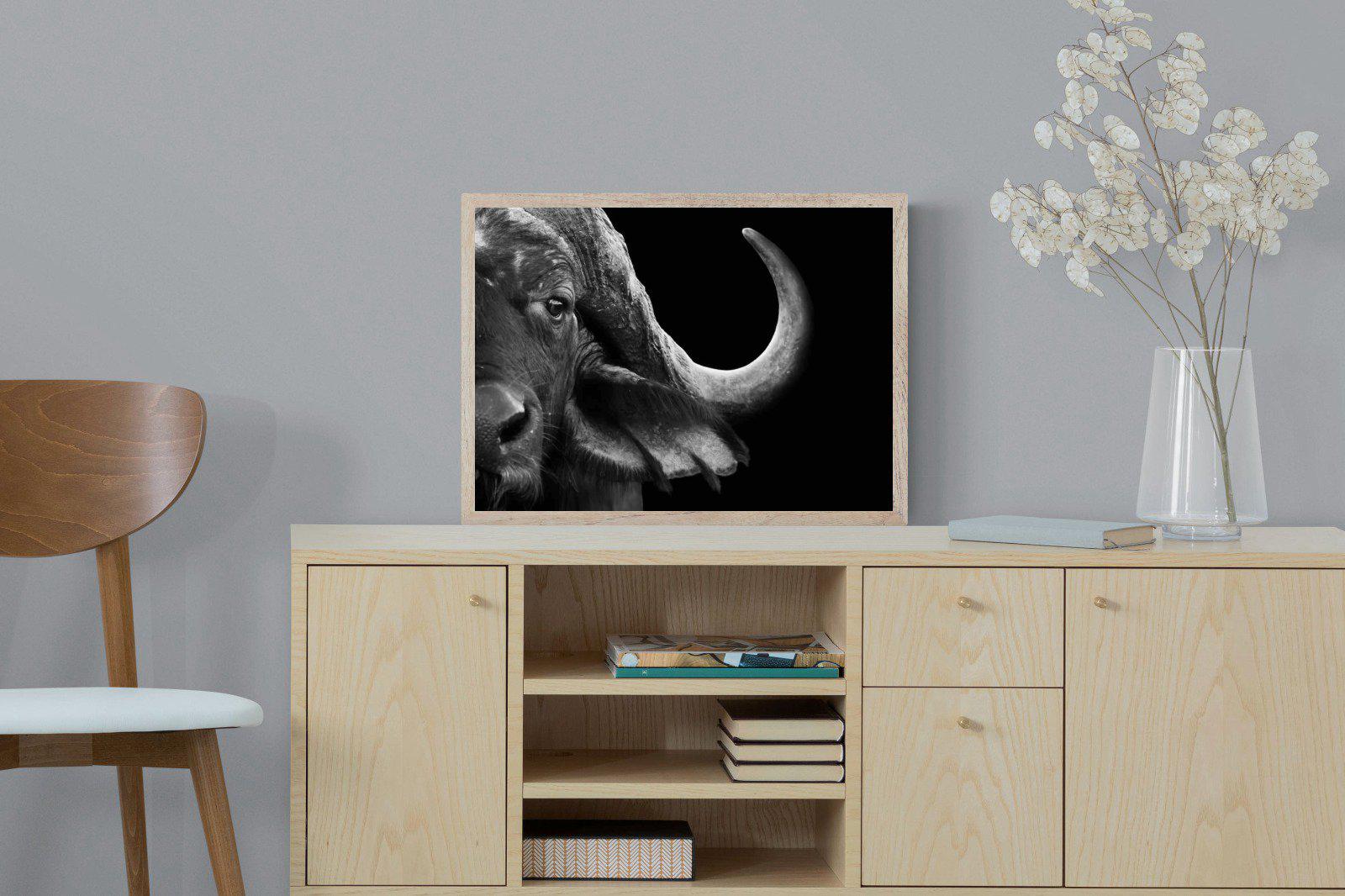 Water Buffalo-Wall_Art-60 x 45cm-Mounted Canvas-Wood-Pixalot