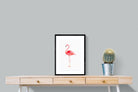 Watercolour Flamingo-Wall_Art-45 x 60cm-Framed Print-Black-Pixalot