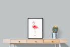 Watercolour Flamingo-Wall_Art-45 x 60cm-Mounted Canvas-Black-Pixalot