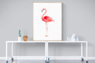 Watercolour Flamingo-Wall_Art-90 x 120cm-Mounted Canvas-Wood-Pixalot