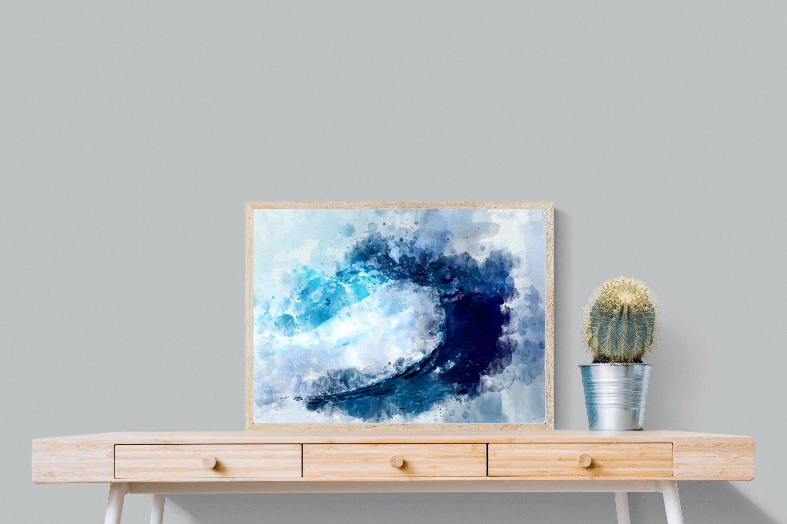 Wave Art-Wall_Art-80 x 60cm-Mounted Canvas-Wood-Pixalot