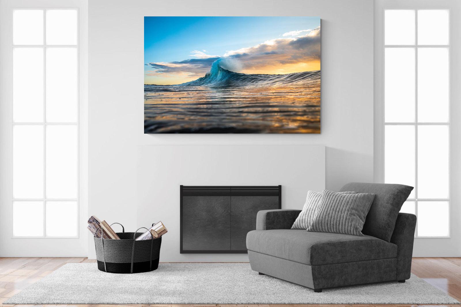 Wave Flare-Wall_Art-150 x 100cm-Mounted Canvas-No Frame-Pixalot