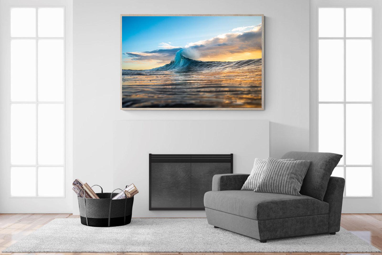 Wave Flare-Wall_Art-150 x 100cm-Mounted Canvas-Wood-Pixalot